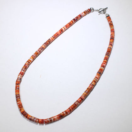 Orange Spiny Heishi Necklace