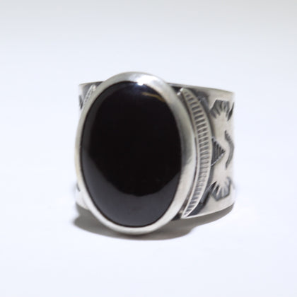 Onyx Ring by Arnold Goodluck- 10.5