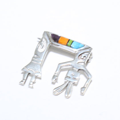 Inlay Yei Pin by Navajo