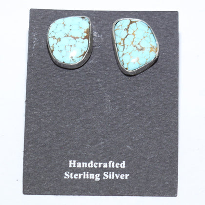 No. 8 Turquoise Earrings by Navajo