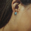 No. 8 Turquoise Earrings by Navajo