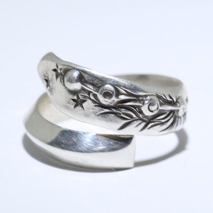 Silver Ring by Aaron Peshlakai- 7.5