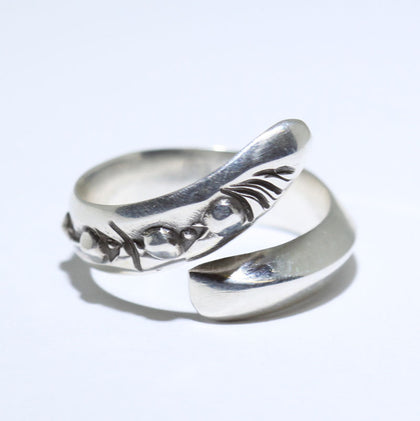 Silver Ring by Aaron Peshlakai- 6
