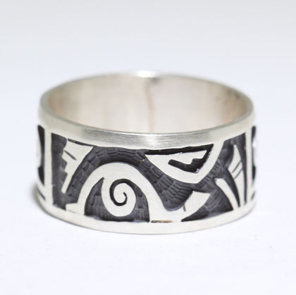 Silver Ring by Willis Humeyestewa- 10.5