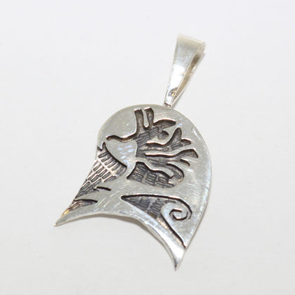 Silver Pendant by Willis Humeyestewa