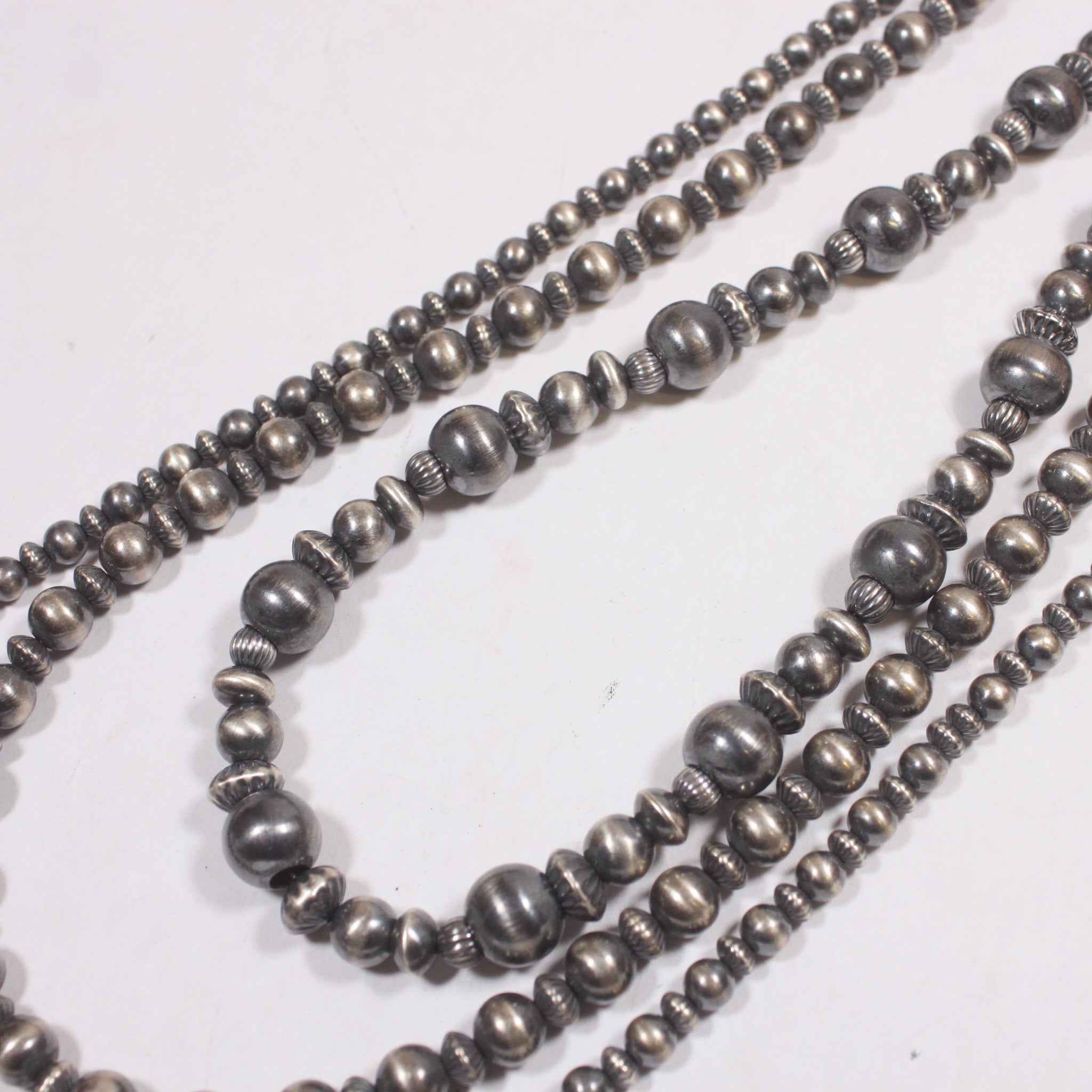 Mix silver beads Navajo Pearls
