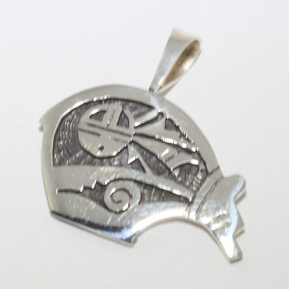 Silver Pendant by Willis Humeyestewa