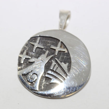 Silver Pendant by Willis Humeyestewa