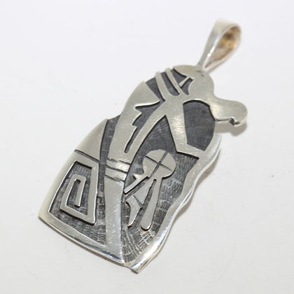 Silver Pendant by Willis Humeyestewa