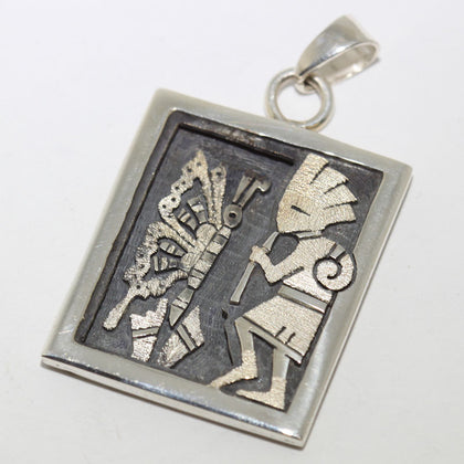 Silver Pendant by Sparks Masawytewa