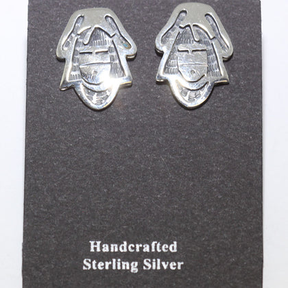 Silver Earrings by Willis Humeyestewa