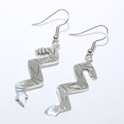 Silver Earrings by Willis Humeyestewa