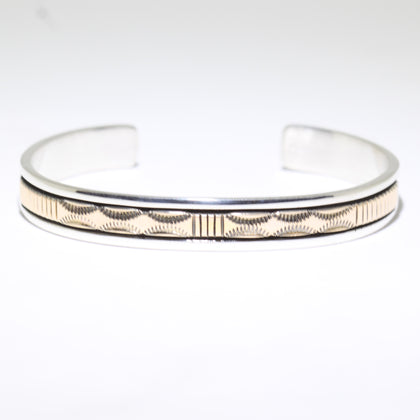 14K & Silver Bracelet by Bruce Morgan (0.37