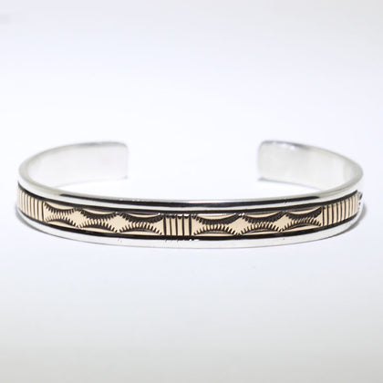 Silver/14K Bracelet by Bruce Morgan  5-1/2