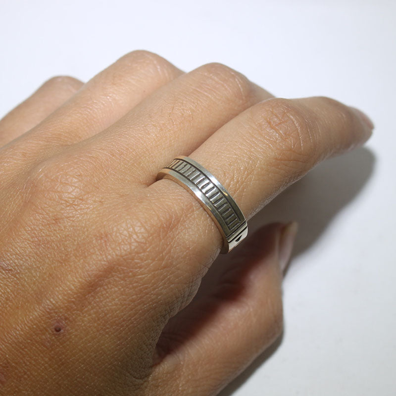 Silver Ring by Lyle Secatero -8.5