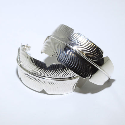 Sterling silver feather Earrings