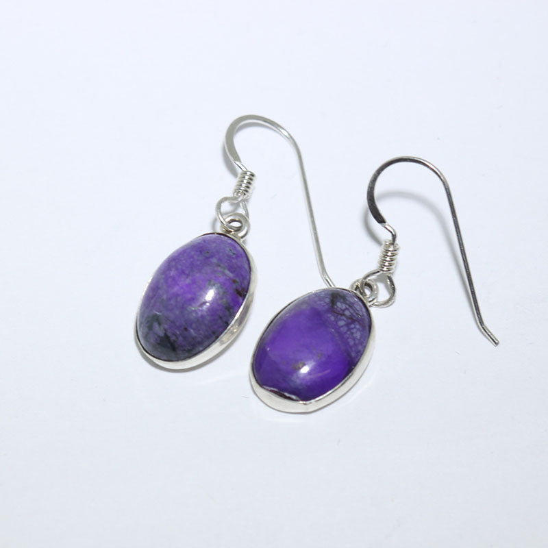 Sterling Silver store and Sugilite Earrings