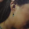 Onyx/Turquoise Earrings by Navajo