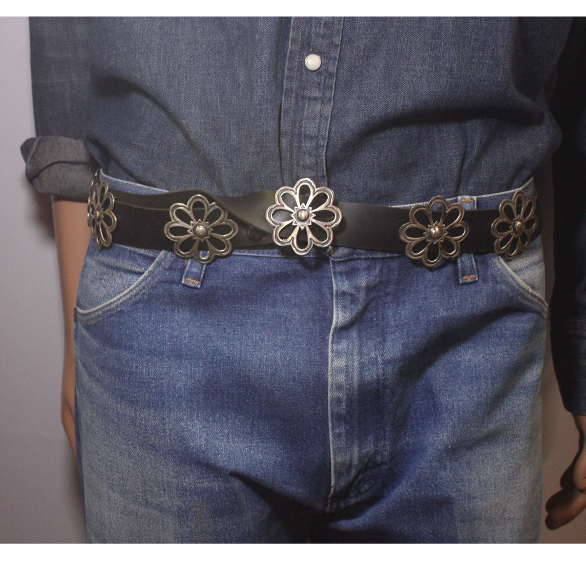 Sterling silver concho belt – Gallup Trading
