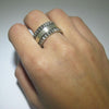 Coin Silver Ring by Darryl Dean Begay size 10