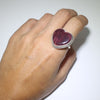 Spiny oyster Heart Ring adjustable