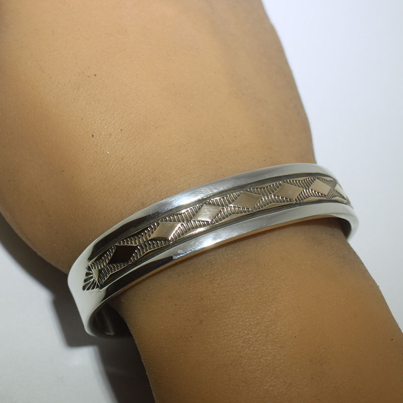 14K/Silver Bracelet by Bruce Morgan 6"