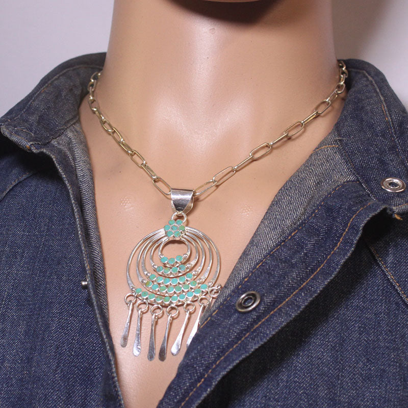 Turquoise Pendant by Michelle Peina