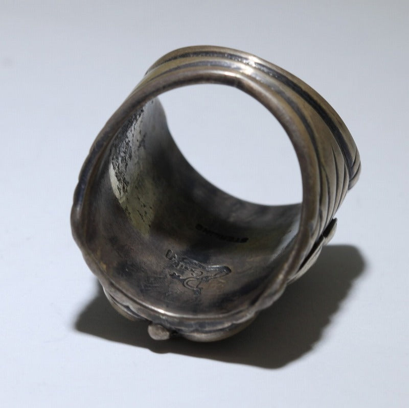 Hand Stamped Ring by Delbert Gordon Size 12