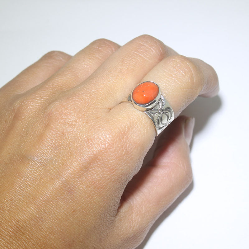 Coral Ring by Arnold Goodluck- 6.5