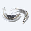 Two tone feather earring by Harvey Mace