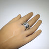 Silver ring by Harrison Jim size13.5