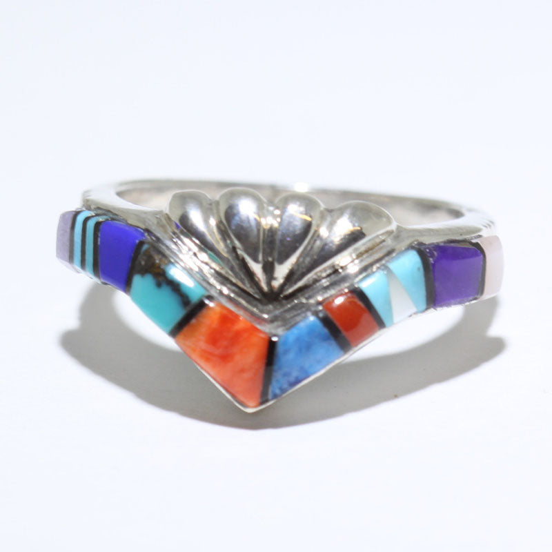 Inlay Ring by Navajo- 7.5