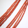 Red Coral beads necklace by Orville Jsinnie
