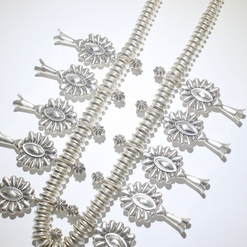 Silver Squash Blossom Necklace by Thomas Jim