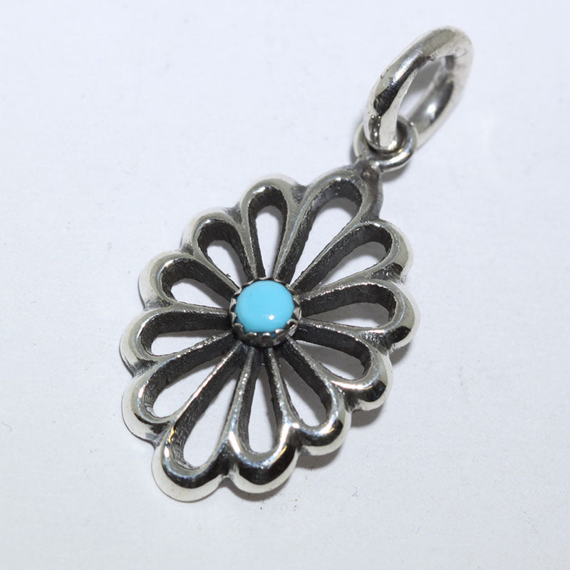 Oval Sleeping Beauty Pendant by Aaron Anderson – Gallup Trading