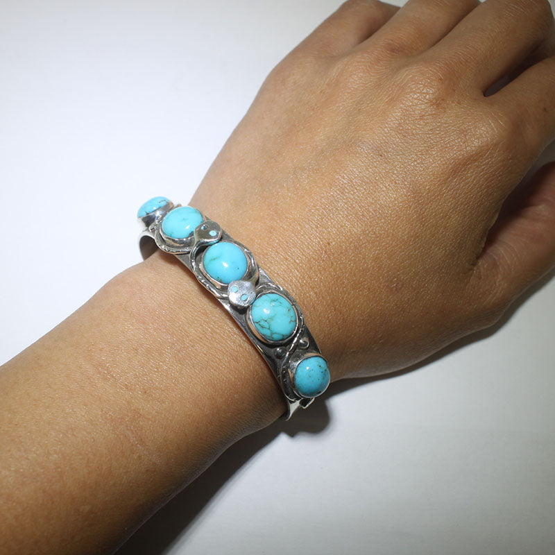 Lot - A. Cachini Zuni Turquoise Inlay Cuff Bracelet