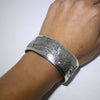 Silver stamp bracelet by Navajo