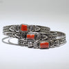 Coral Bracelet by Tsosie White 5-1/4"