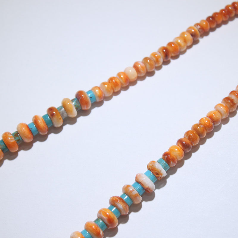 Orange spiny oyster necklace by Reva Goodluck
