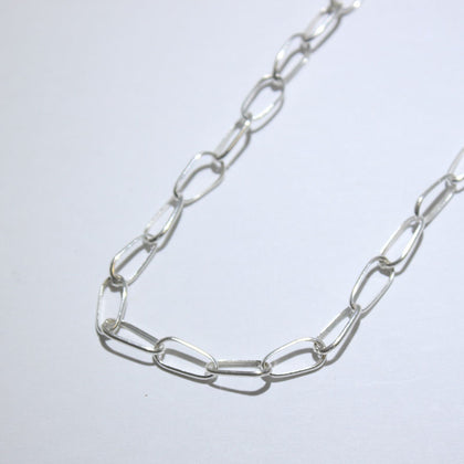 Tear drop Silver Chain