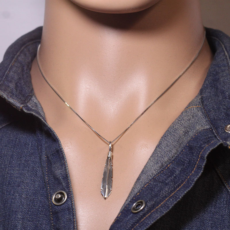 Feather Pendant by Tee Mace (Silver or Gold)