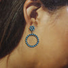 Turquoise Hoop Earrings by Navajo