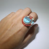 Inlay Sunface Ring by Wilbert Manning size 9.5