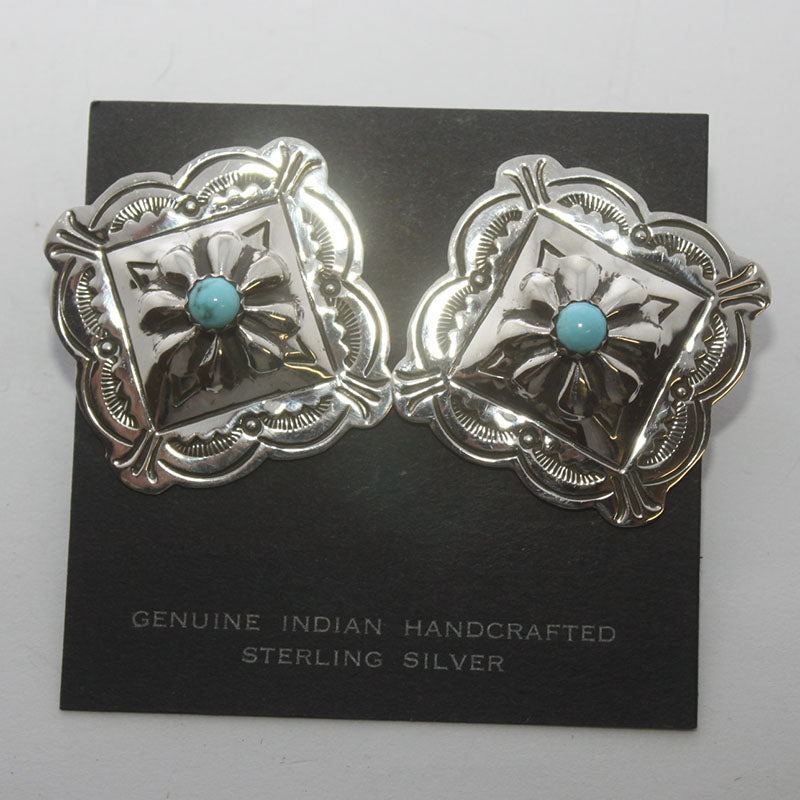 Concho Earrings by Navajo