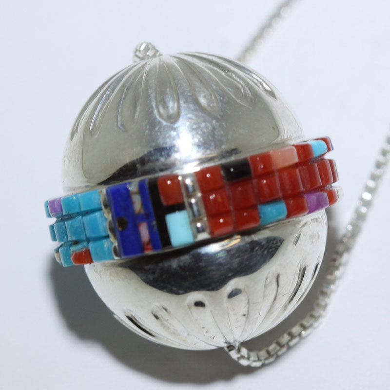 Inlay Sphere Necklace by Wilbert Manning