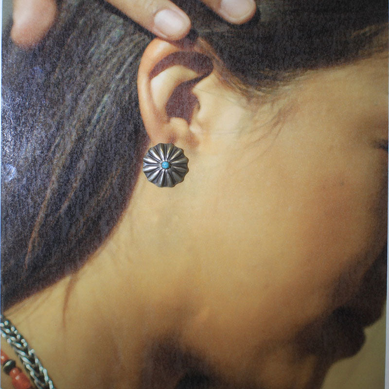 Silver Concho earring