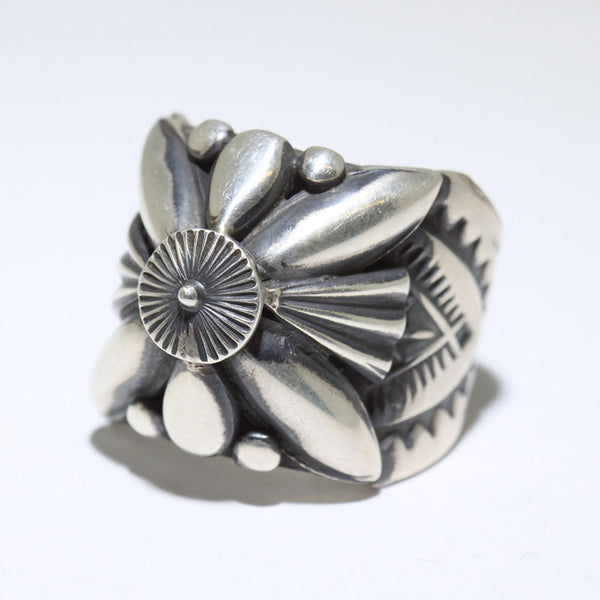 Hand Stamped Ring by Delbert Gordon Size 9.5 – Gallup Trading