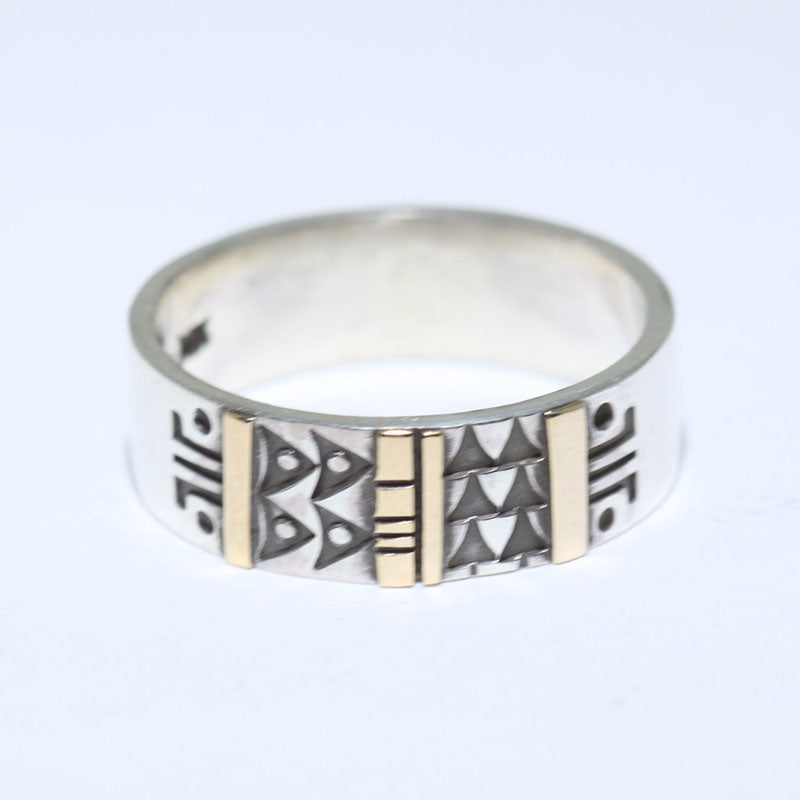 Silver Ring by Norbert Peshlakai size 8.5