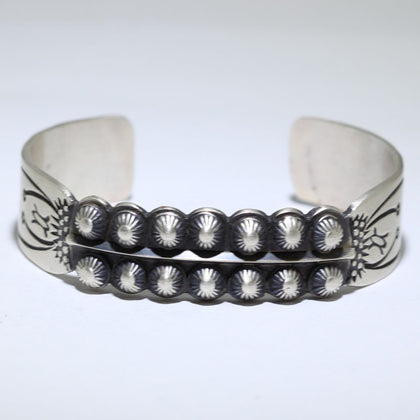 Silver Bracelet by Navajo 5-5/8
