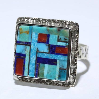 Inlay Ring by Patricia/Edward Becenti Size 10
